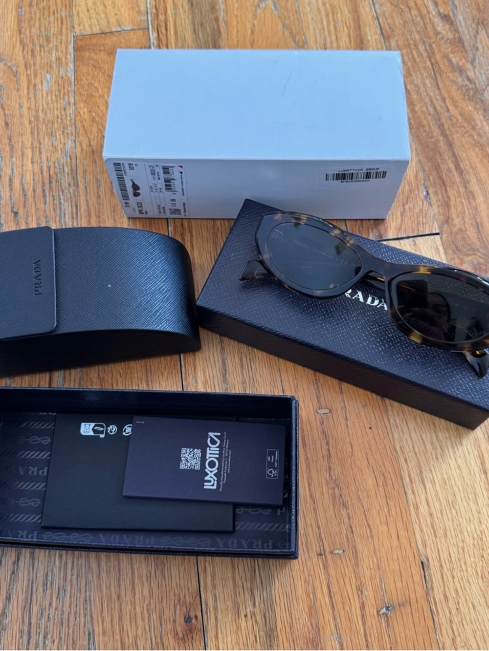 Prada Honey Tortoise Sunglasses with Dark Brown Lenses